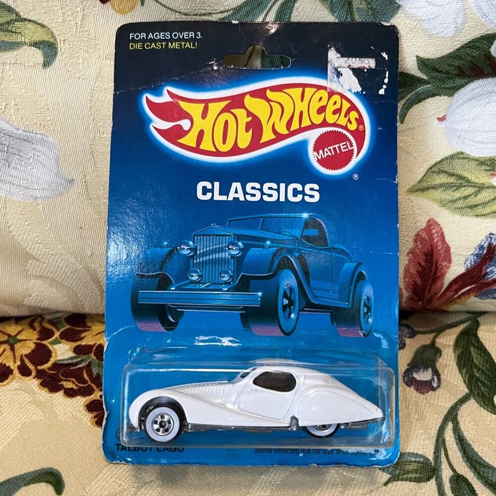 NIB! Rare Vintage 1986 Hot Wheels Classics White Talbot Lago New